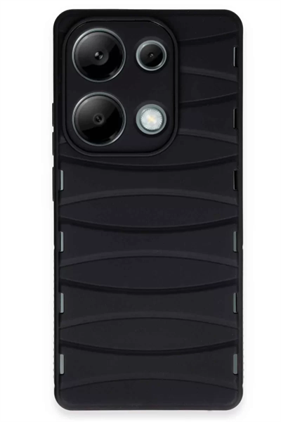 Xiaomi Redmi Note 13 Pro 4G Kılıf Bibercas Silikon Kapak - Siyah