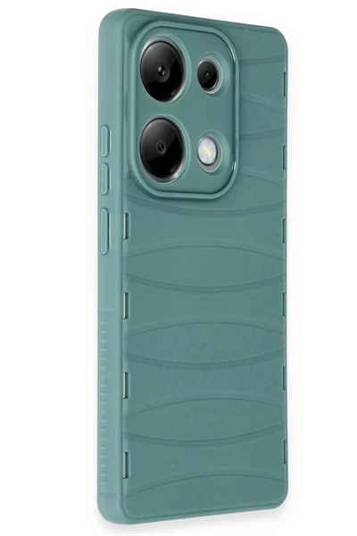 Xiaomi Redmi Note 13 Pro 4G Kılıf Bibercas Silikon Kapak - Koyu Yeşil