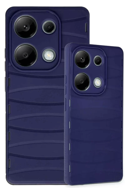 Xiaomi Redmi Note 13 Pro 4G Kılıf Bibercas Silikon Kapak - Lacivert