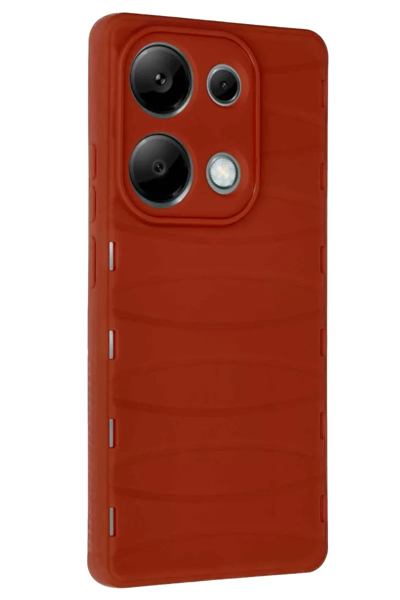 Xiaomi Redmi Note 13 Pro 4G Kılıf Bibercas Silikon Kapak - Kırmızı