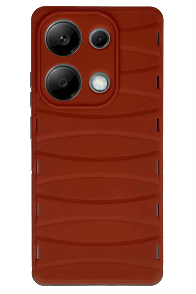 Xiaomi Redmi Note 13 Pro 4G Kılıf Bibercas Silikon Kapak - Kırmızı
