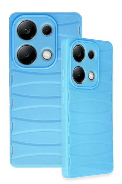 Xiaomi Redmi Note 13 Pro 4G Kılıf Bibercas Silikon Kapak - Mavi