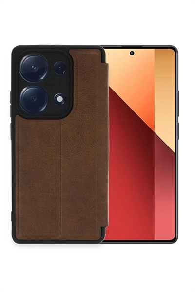 Xiaomi Redmi Note 13 Pro 4G Kılıf Flip Cover - Taba