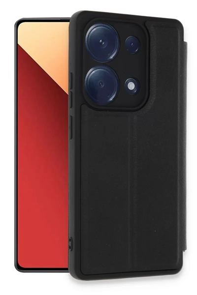 Xiaomi Redmi Note 13 Pro 4G Kılıf Flip Cover - Siyah