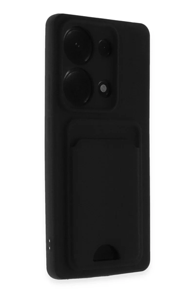 Xiaomi Redmi Note 13 Pro 4G Kılıf Kelvin Kartvizitli Silikon - Siyah