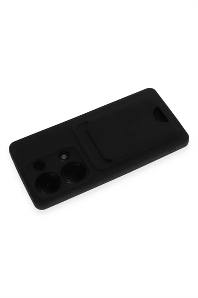 Xiaomi Redmi Note 13 Pro 4G Kılıf Kelvin Kartvizitli Silikon - Siyah