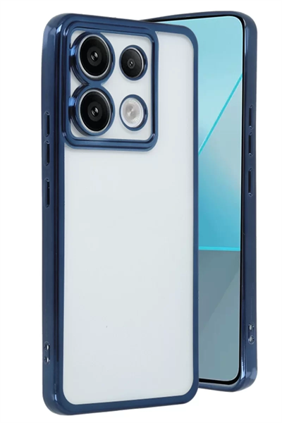 Xiaomi Redmi Note 13 Pro 4G Kılıf Lensli Silikon - Lacivert