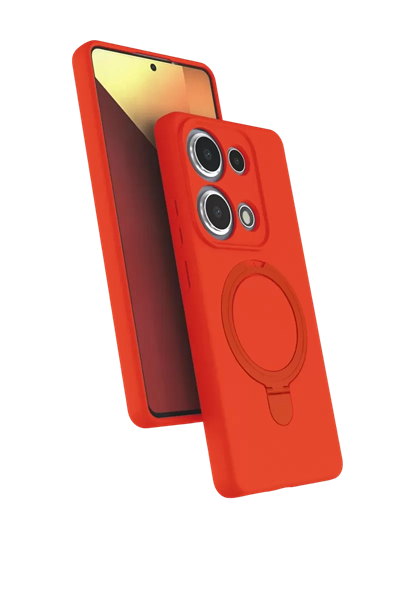 Xiaomi Redmi Note 13 Pro 4G Regal Magsafe Standlı Kapak - Turuncu