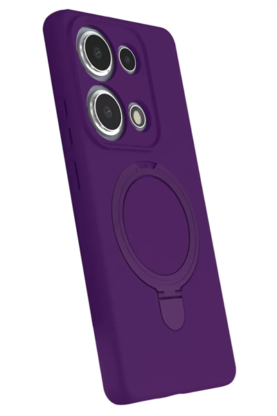 Xiaomi Redmi Note 13 Pro 4G Regal Magsafe Standlı Kapak - Derin Mor