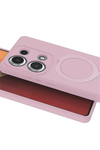Xiaomi Redmi Note 13 Pro 4G Regal Magsafe Standlı Kapak - Açık Pembe