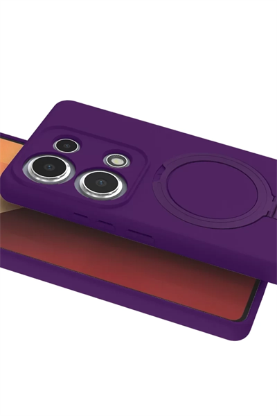 Xiaomi Redmi Note 13 Pro 4G Regal Magsafe Standlı Kapak - Derin Mor