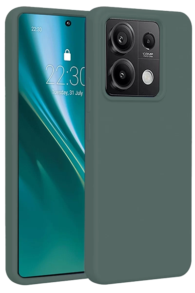 Xiaomi Redmi Note 13 Pro 5G Kılıf First Silikon - Koyu Yeşil