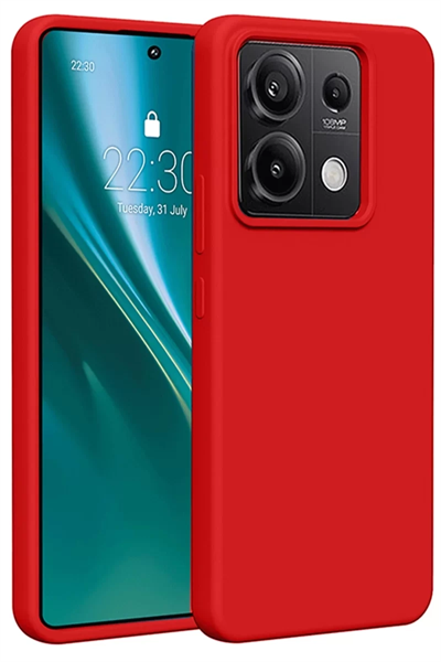 Xiaomi Redmi Note 13 Pro 5G Kılıf First Silikon - Kırmızı