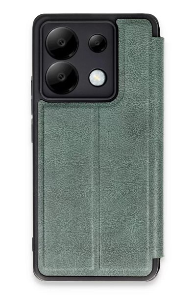 Xiaomi Redmi Note 13 Pro 5G Kılıf Flip Cover - Koyu Yeşil