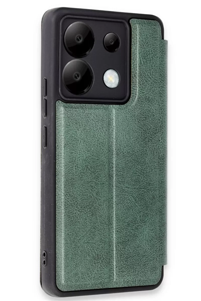Xiaomi Redmi Note 13 Pro 5G Kılıf Flip Cover - Koyu Yeşil