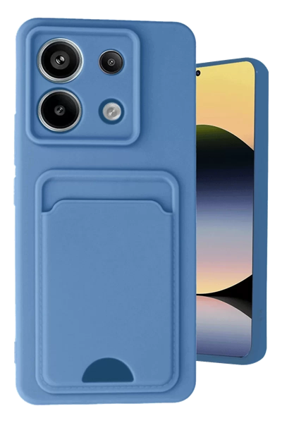 Xiaomi Redmi Note 13 Pro 5G Kılıf Kelvin Kartvizitli Silikon - Mavi
