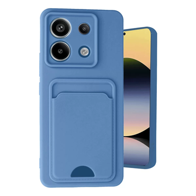 Xiaomi Redmi Note 13 Pro 5G Kılıf Kelvin Kartvizitli Silikon - Mavi