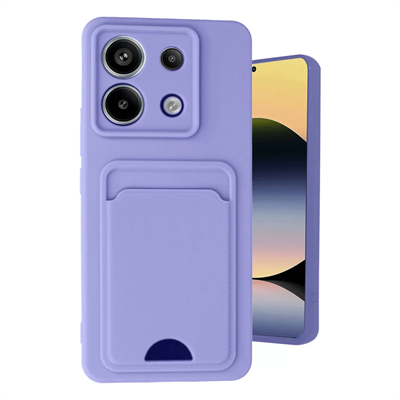Xiaomi Redmi Note 13 Pro 5G Kılıf Kelvin Kartvizitli Silikon - Lila