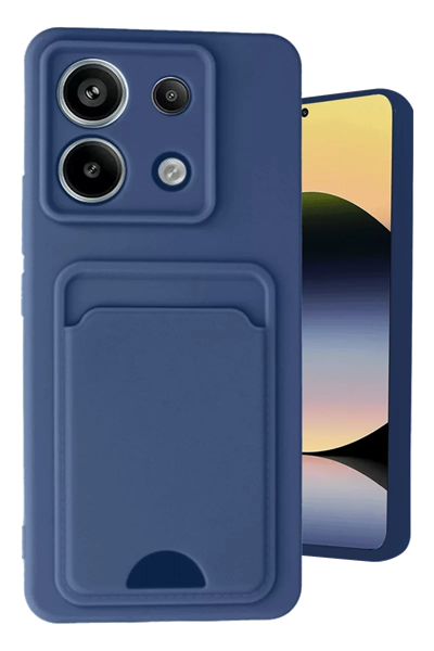 Xiaomi Redmi Note 13 Pro 5G Kılıf Kelvin Kartvizitli Silikon - Lacivert