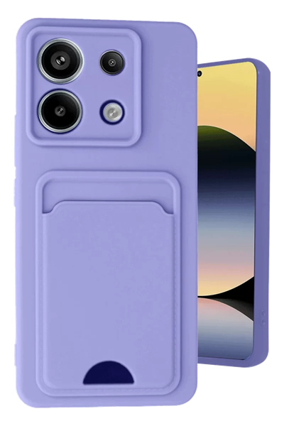 Xiaomi Redmi Note 13 Pro 5G Kılıf Kelvin Kartvizitli Silikon - Lila