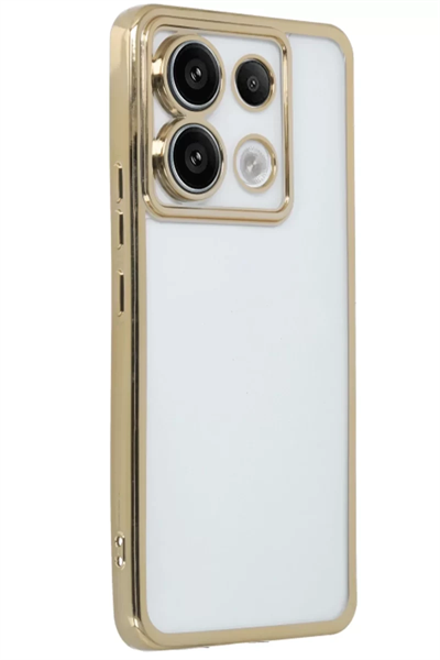 Xiaomi Redmi Note 13 Pro 5G Kılıf Lensli Silikon - Gold