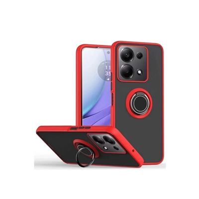 Xiaomi Redmi Note 13 Pro 5G Kılıf Montreal Yüzüklü Silikon Kapak - Kırmızı