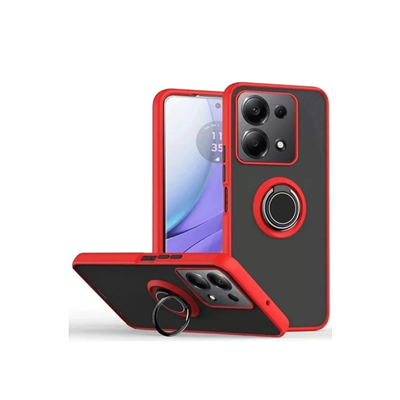Xiaomi Redmi Note 13 Pro 5G Kılıf Montreal Yüzüklü Silikon Kapak - Kırmızı