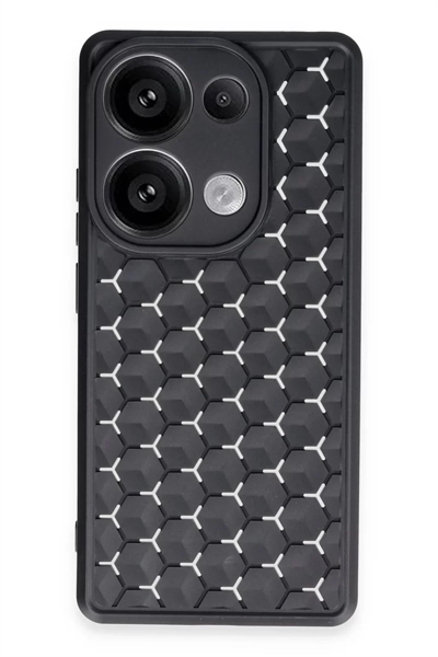 Xiaomi Redmi Note 13 Pro 5G Kılıf Petek Silikon Kapak - Siyah