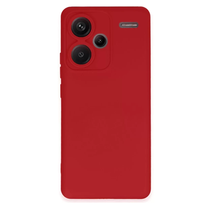 Xiaomi Redmi Note 13 Pro Plus Kılıf Nano içi Kadife Silikon - Kırmızı