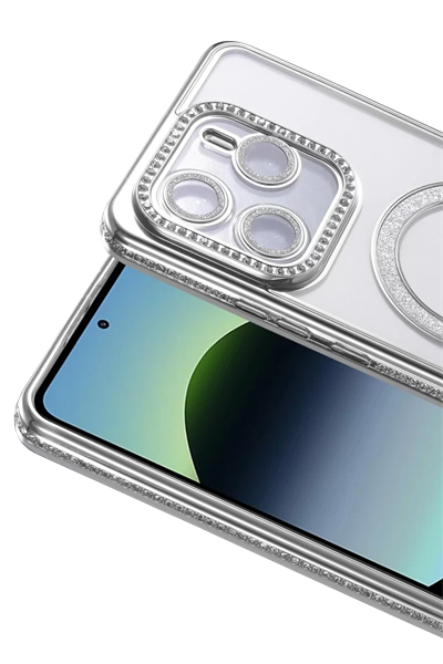 Xiaomi Redmi Note 14 4G Joke Simli Magneticsafe Kılıf - Gümüş
