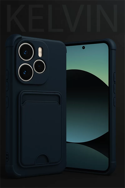 Xiaomi Redmi Note 14 4G Kelvin Kartvizitli Silikon - Lacivert