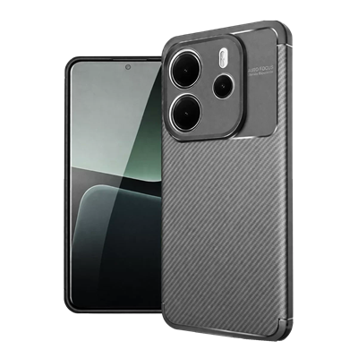 Xiaomi Redmi Note 14 4G Kılıf Auto Focus Karbon Kapak - Gri