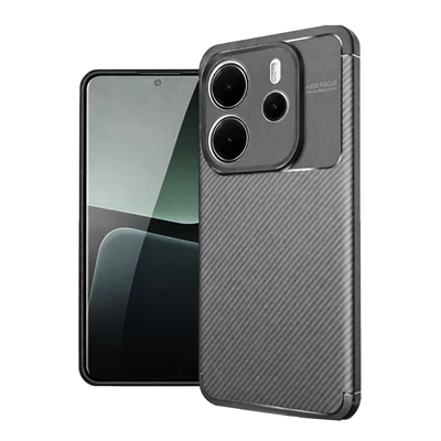 Xiaomi Redmi Note 14 4G Kılıf Auto Focus Karbon Kapak - Gri