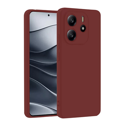 Xiaomi Redmi Note 14 4G Kılıf First Silikon - Bordo