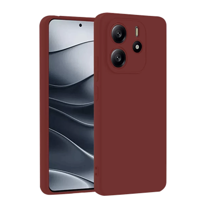 Xiaomi Redmi Note 14 4G Kılıf First Silikon - Bordo