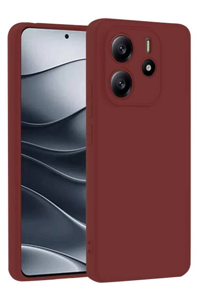 Xiaomi Redmi Note 14 4G Kılıf First Silikon - Bordo