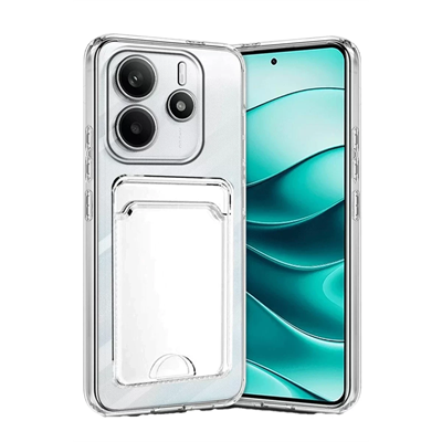 Xiaomi Redmi Note 14 4G Kılıf Kart Şeffaf Silikon - Şeffaf