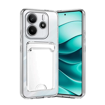 Xiaomi Redmi Note 14 4G Kılıf Kart Şeffaf Silikon - Şeffaf