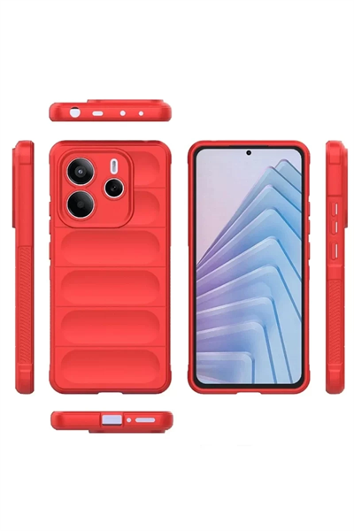 Xiaomi Redmi Note 14 4G Kılıf Optimum Silikon - Kırmızı