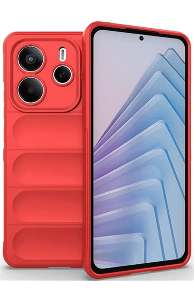 Xiaomi Redmi Note 14 4G Kılıf Optimum Silikon - Kırmızı