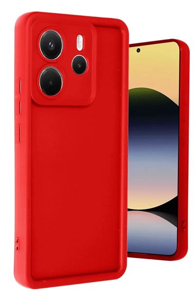 Xiaomi Redmi Note 14 4G Kılıf Viera Silikon - Kırmızı
