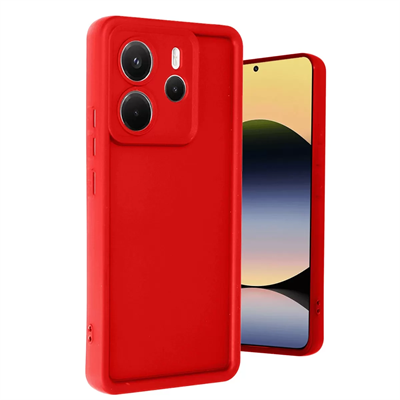 Xiaomi Redmi Note 14 4G Kılıf Viera Silikon - Kırmızı