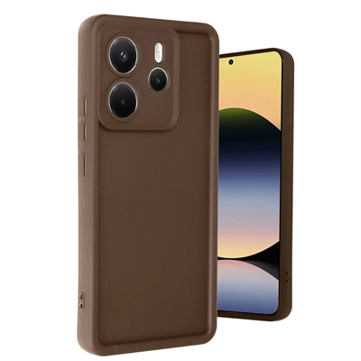Xiaomi Redmi Note 14 4G Kılıf Viera Silikon - Kahverengi