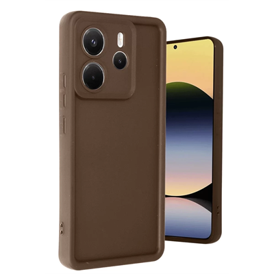 Xiaomi Redmi Note 14 4G Kılıf Viera Silikon - Kahverengi