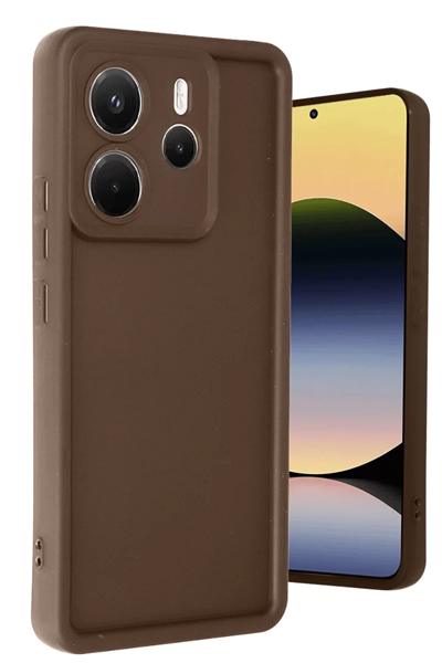 Xiaomi Redmi Note 14 4G Kılıf Viera Silikon - Kahverengi