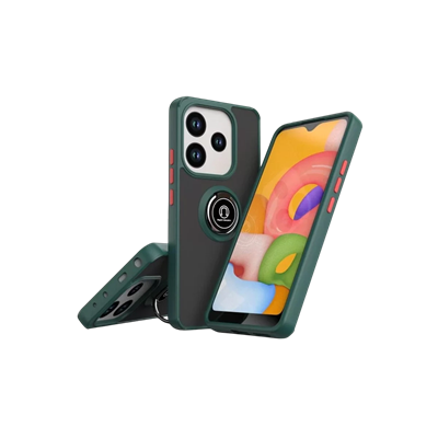Xiaomi Redmi Note 14 4G Montreal Yüzüklü Silikon Kapak - Yeşil