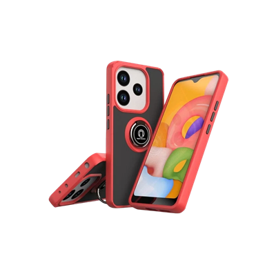 Xiaomi Redmi Note 14 4G Montreal Yüzüklü Silikon Kapak - Kırmızı