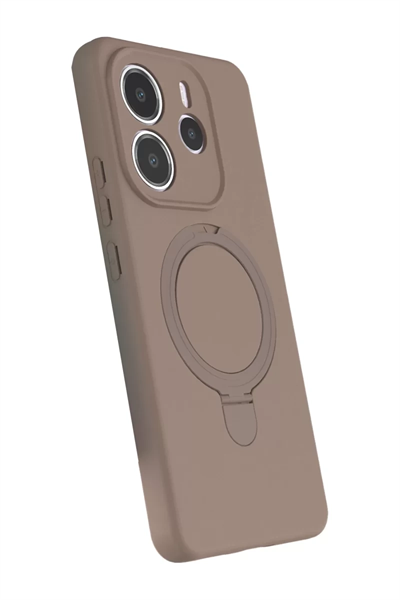 Xiaomi Redmi Note 14 4G Regal Magsafe Standlı Kapak - Çöl Titanyum