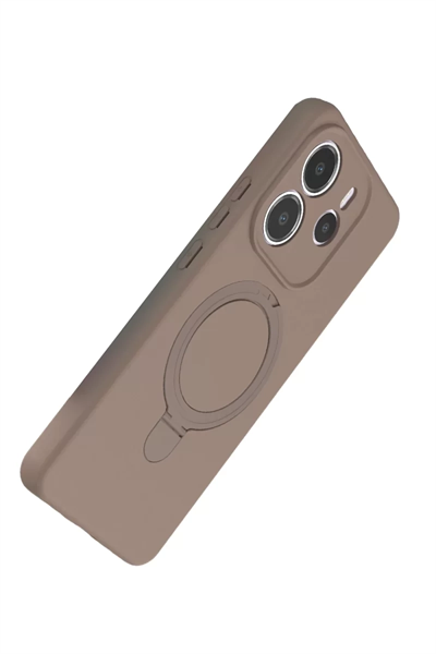 Xiaomi Redmi Note 14 4G Regal Magsafe Standlı Kapak - Çöl Titanyum
