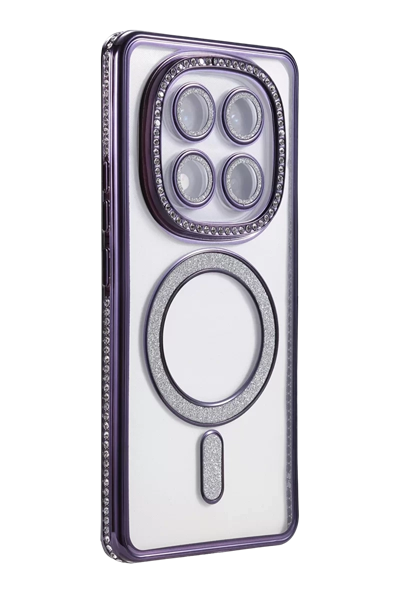 Xiaomi Redmi Note 14 Pro 4G Joke Simli Magneticsafe Kılıf - Derin Mor